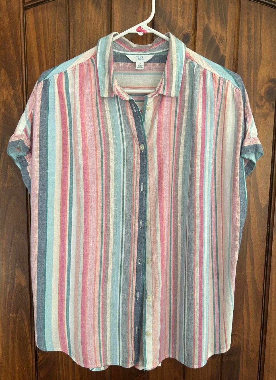 Time and Tru striped blouse ladies size medium